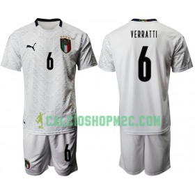 Italia Verratti 6 Bambino Maglia Trasferta Euro 2020 Manica Corta (+ Pantaloncini)